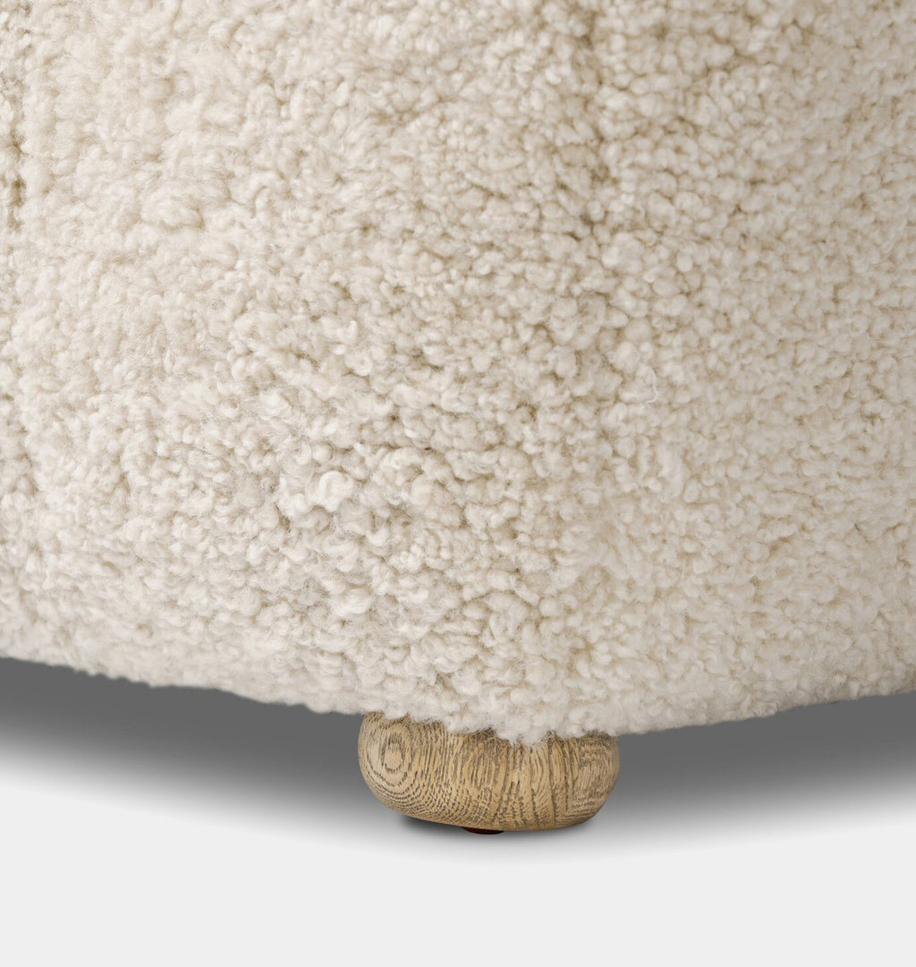 Oslo Ottoman Beige Shearling