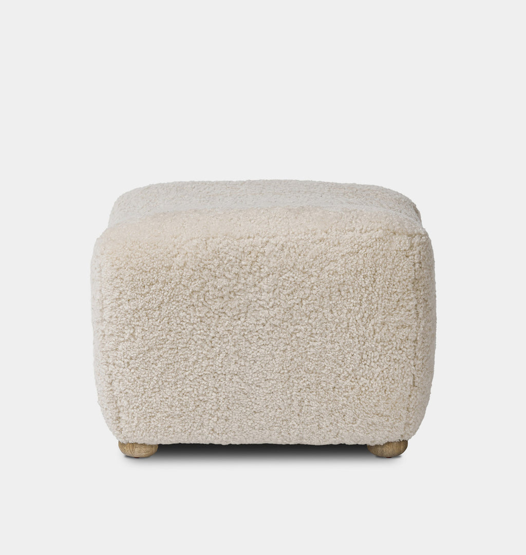 Oslo Ottoman Beige Shearling