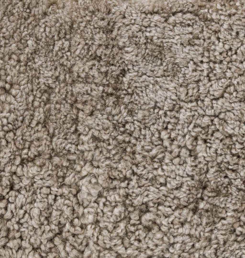 Oslo Ottoman Taupe Shearling