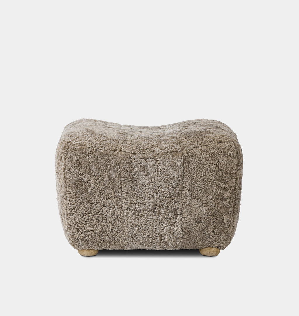 Oslo Ottoman Taupe Shearling