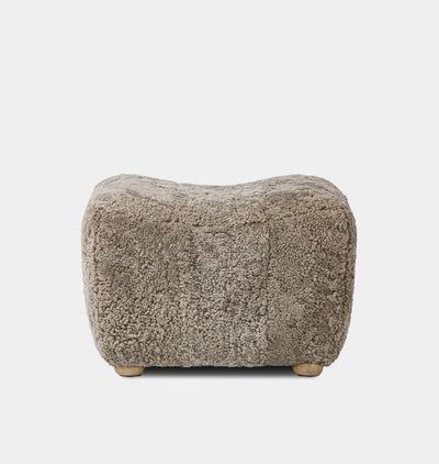 Oslo Ottoman Taupe Shearling