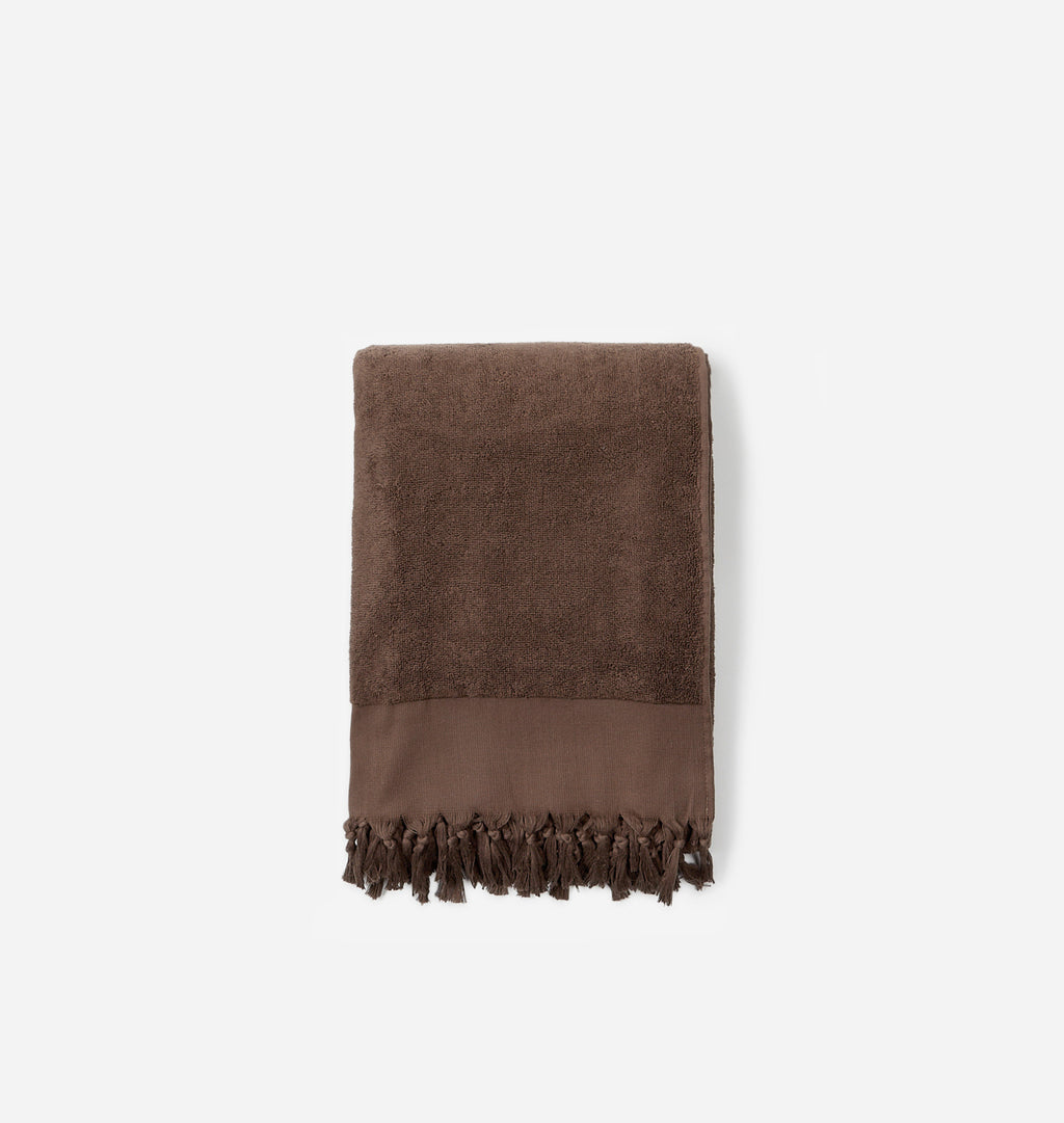 Hand-Loomed Terry Bath Towel Chestnut 