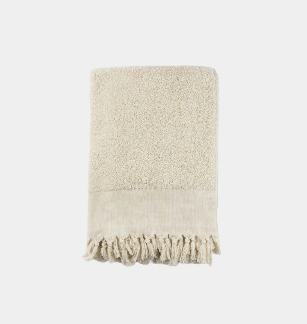 Hand-Loomed Terry Bath Towel Natural