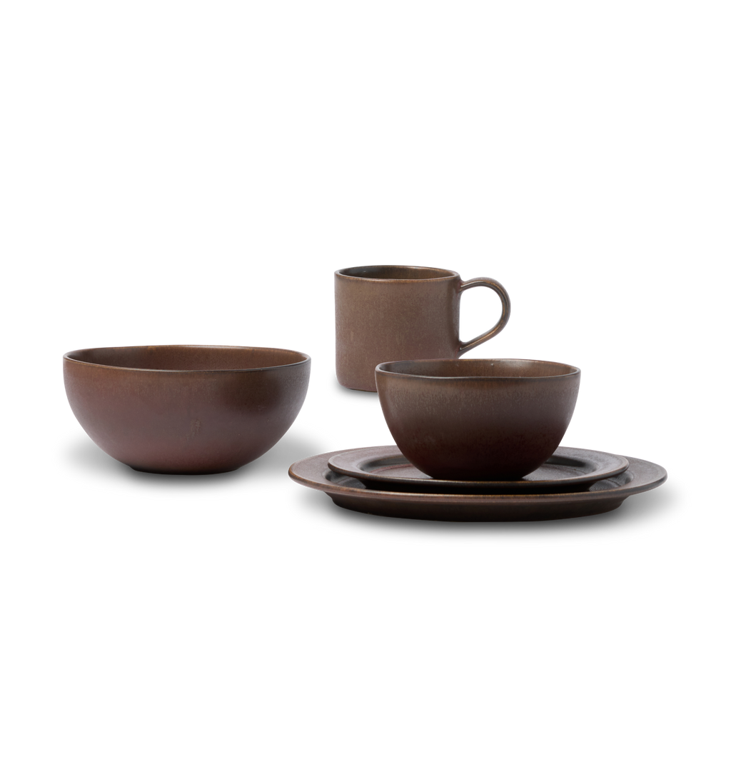 Santos Oxblood Dinnerware Bundle S/5