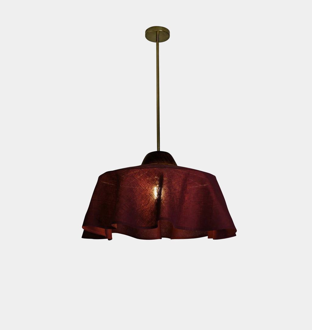 Plume Pendant Damson Linen