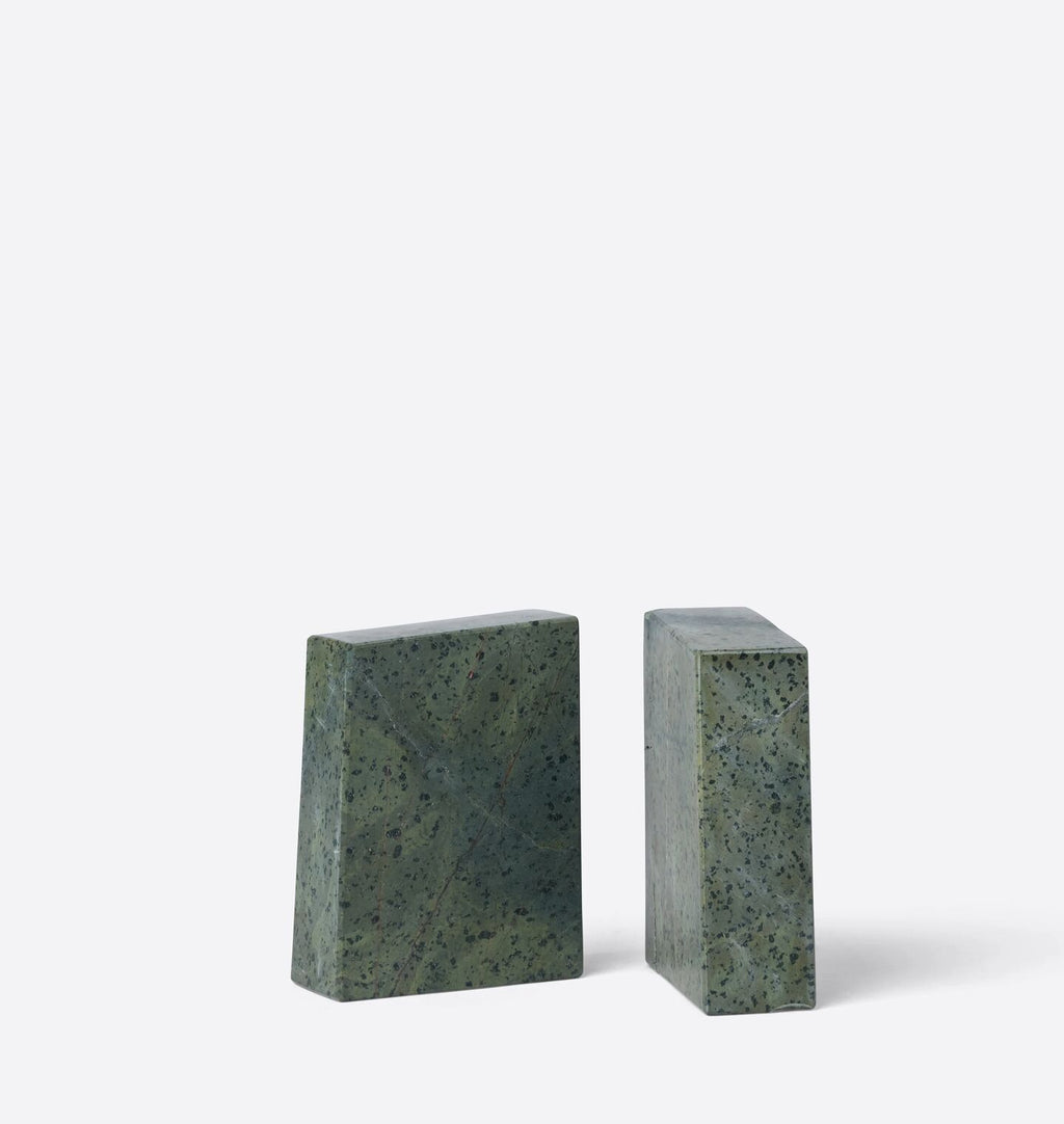 Alberto Green Marble Bookends S/2