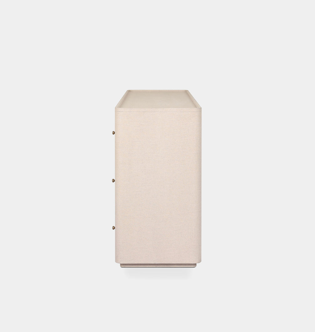 Paula 6 Drawer Dresser Beige Painted Linen