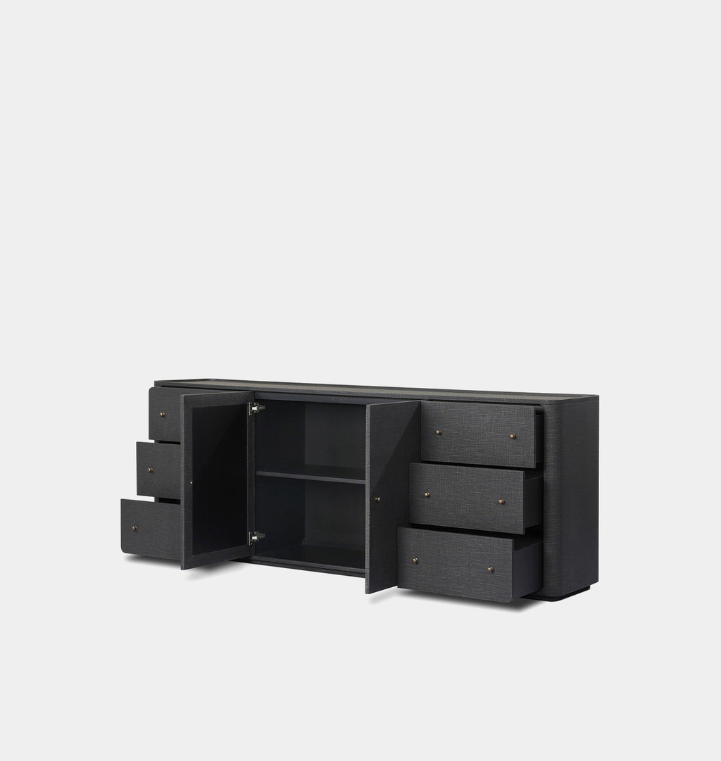 Paula Sideboard Black Linen