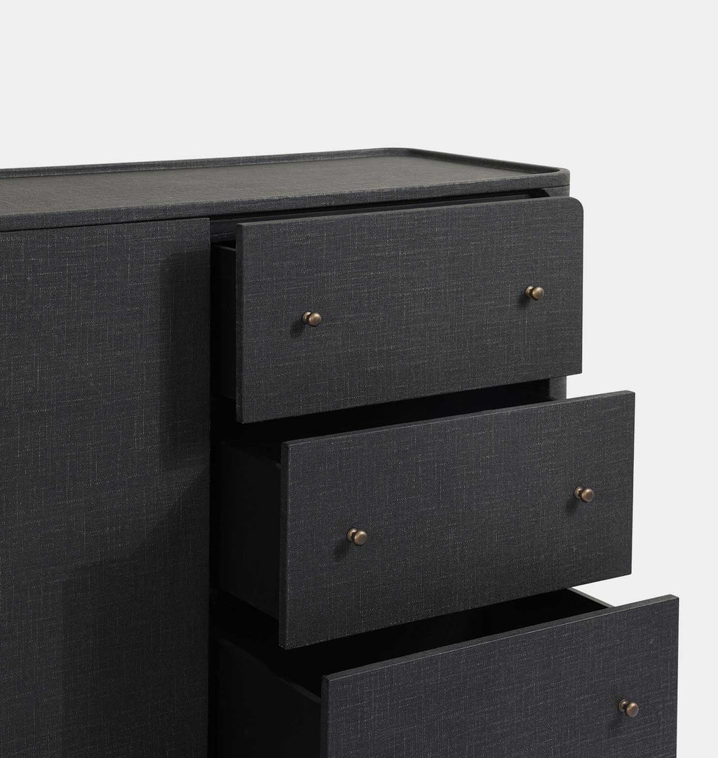 Paula Sideboard Black Linen