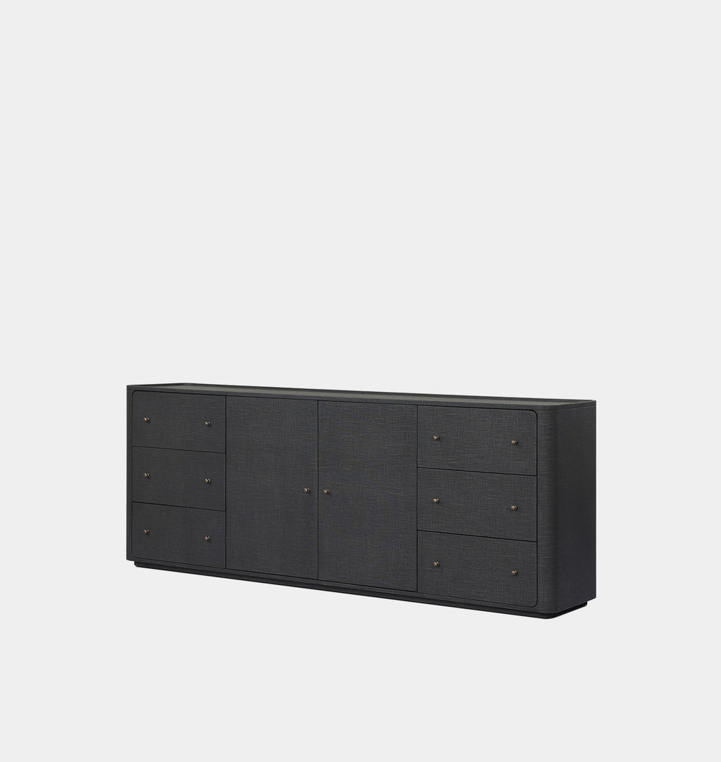 Paula Sideboard Black Linen