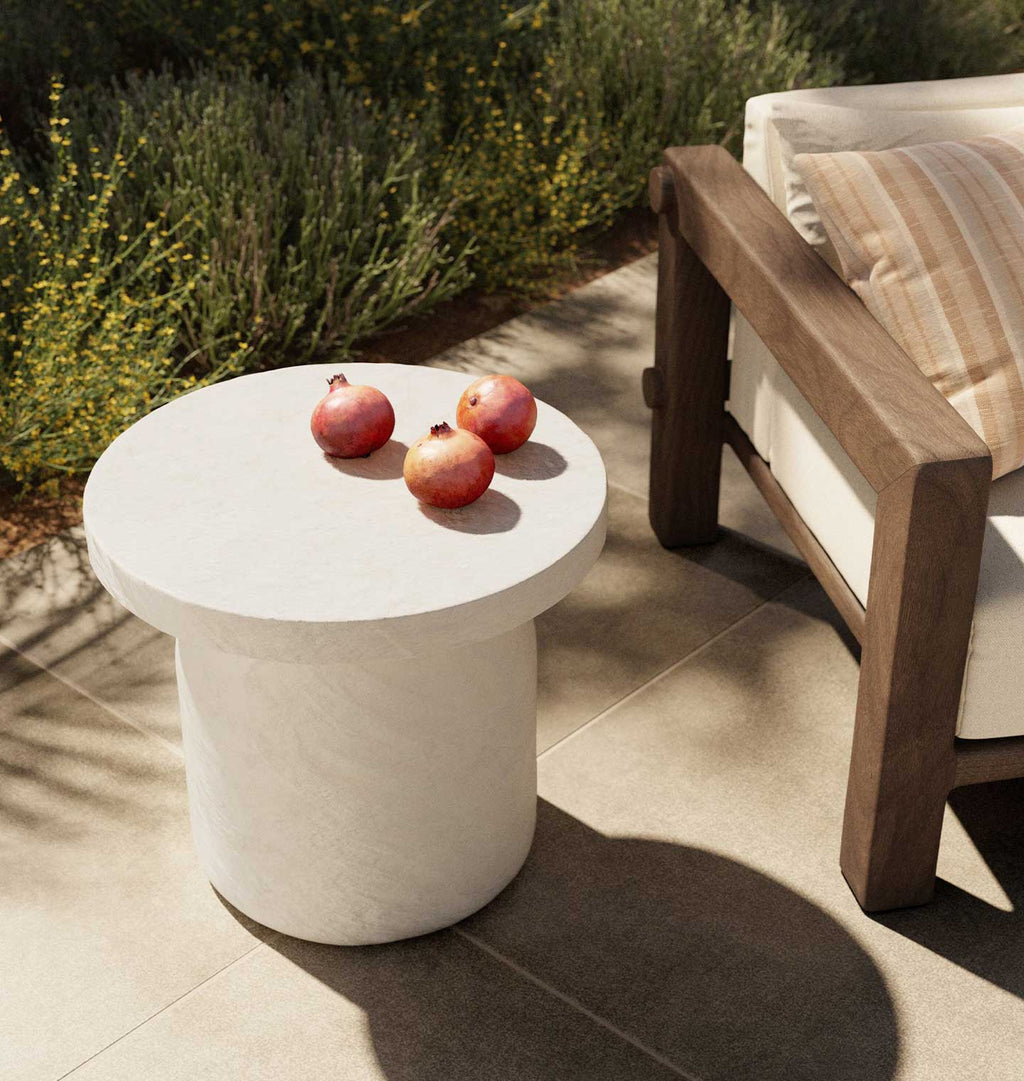 Paz Outdoor End Table Concrete