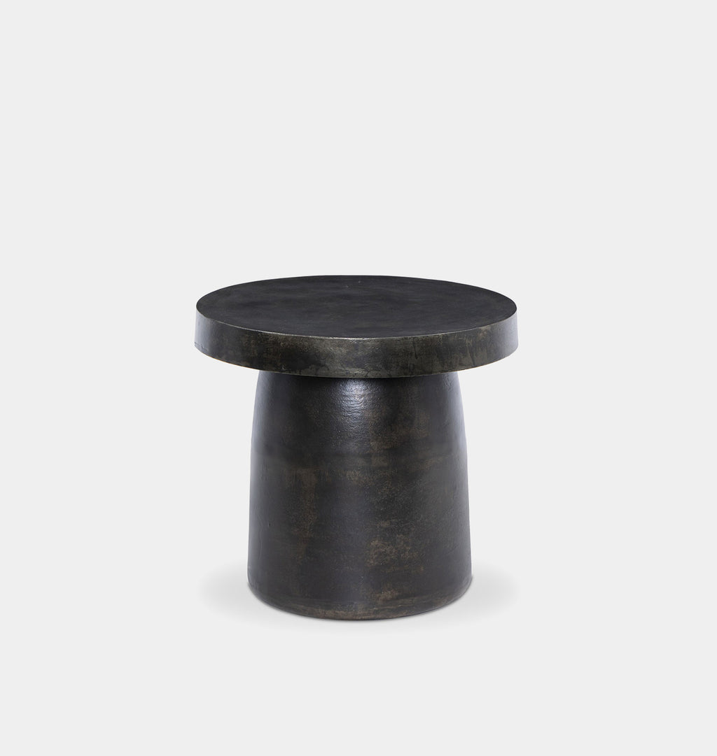 Paz Outdoor End Table Distressed Bronze