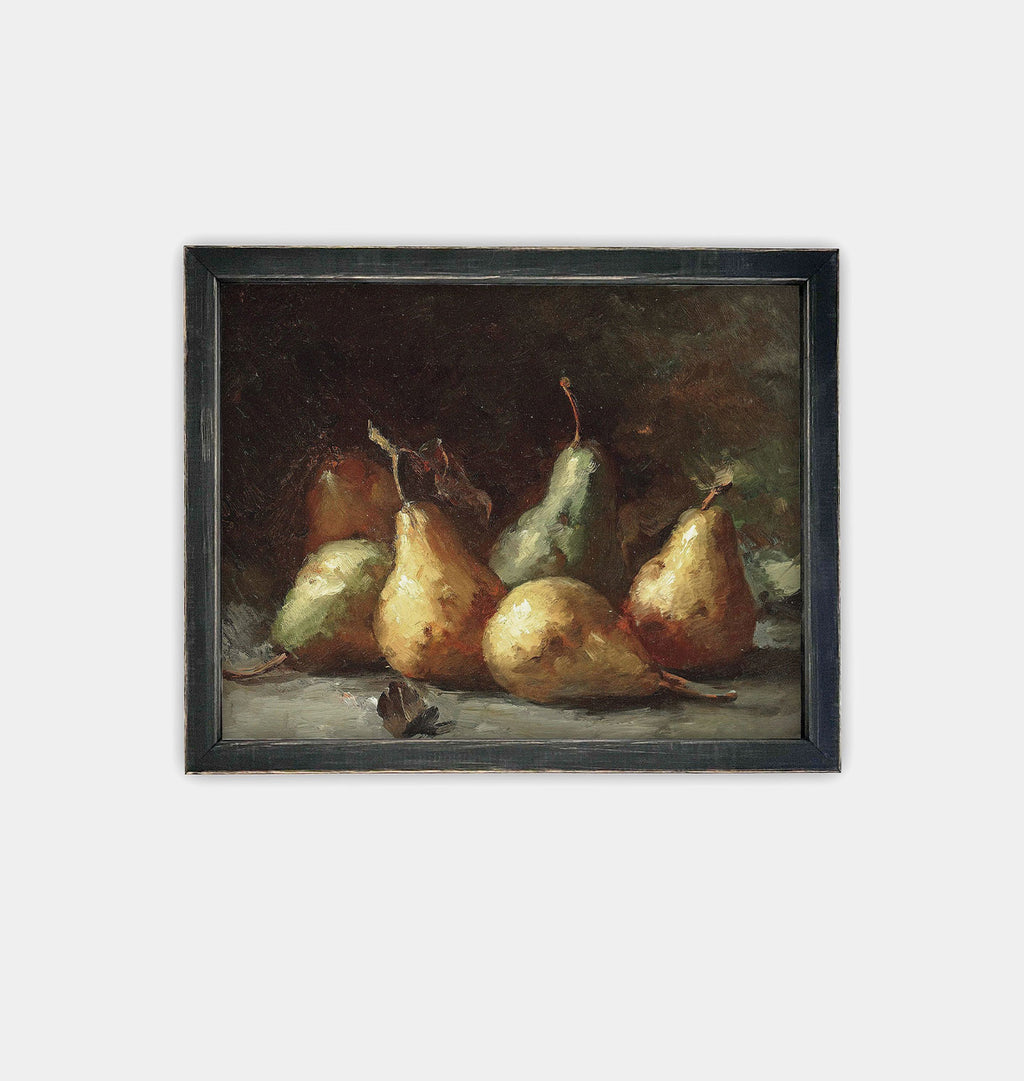 Pears Framed Print Black