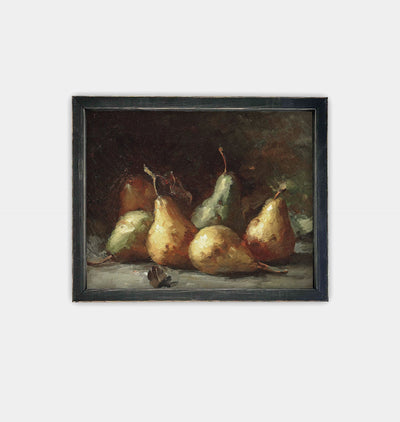 Pears Framed Print Black