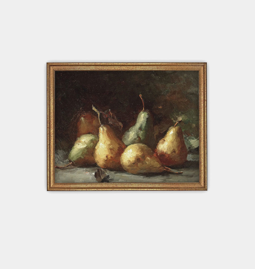 Pears Framed Print Gold