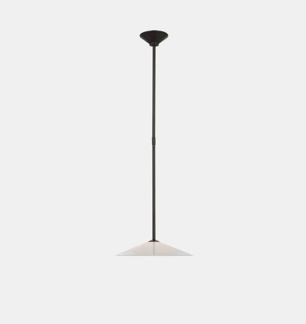 Ponce 13" Pendant Iron White Glass