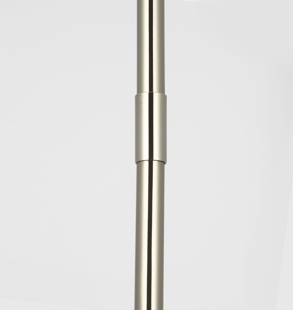 Ponce 13" Pendant Polished Nickel White Glass