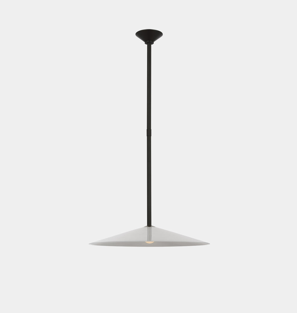 Ponce 18" Pendant Iron White Glass