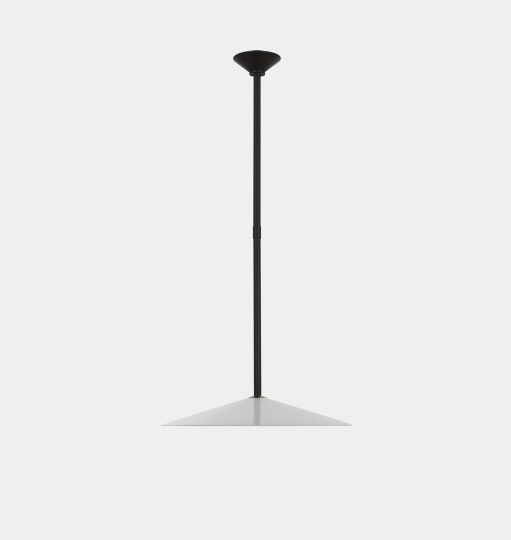 Ponce 18" Pendant Iron White Glass