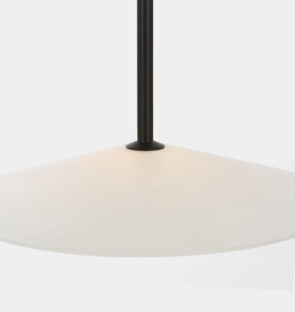 Ponce 18" Pendant Iron White Glass