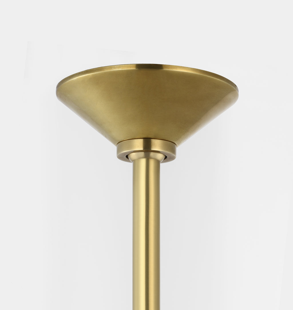 Ponce 18" Pendant Antique Brass White Glass