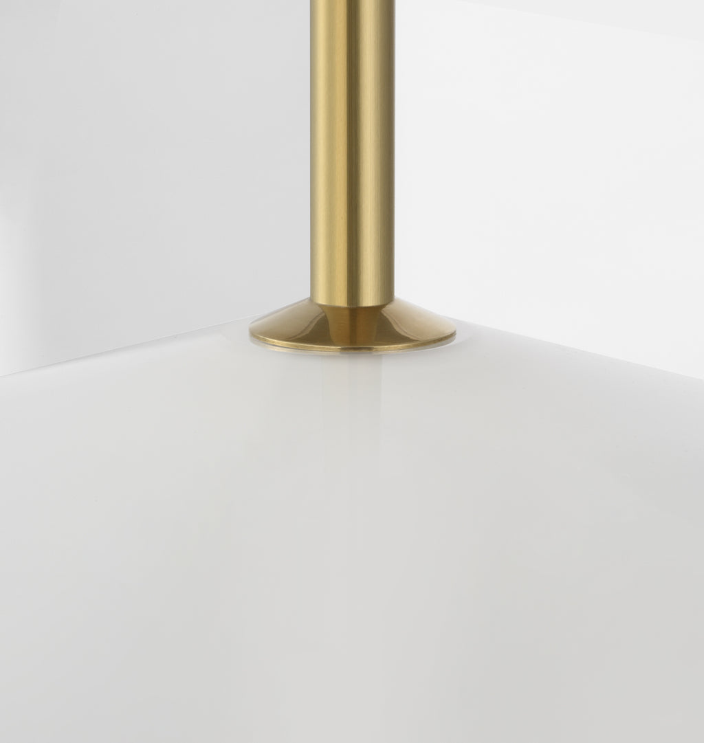 Ponce 18" Pendant Antique Brass White Glass