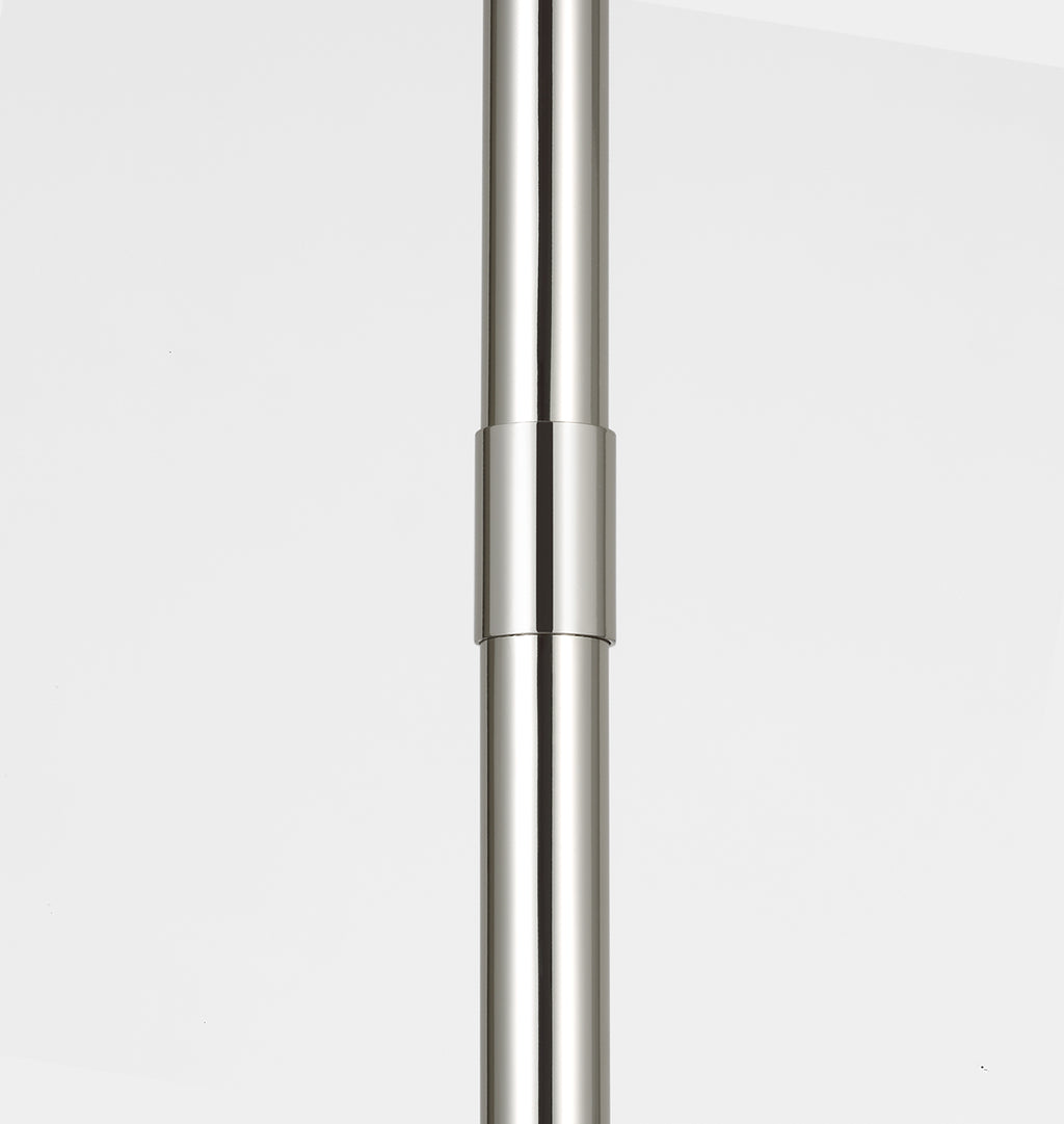 Ponce 18" Pendant Polished Nickel White Glass