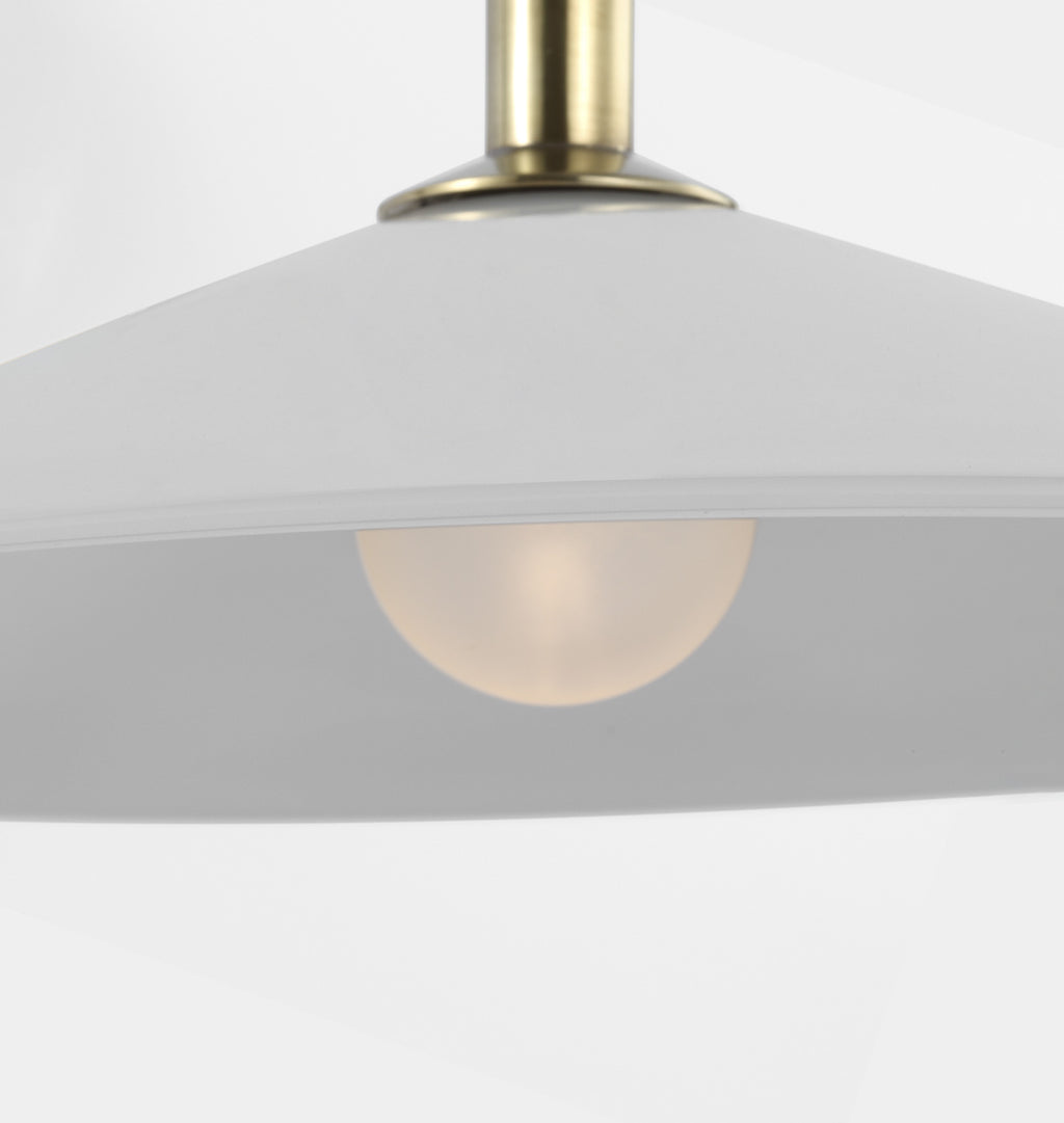 Ponce Articulating Sconce Antique Brass White Glass