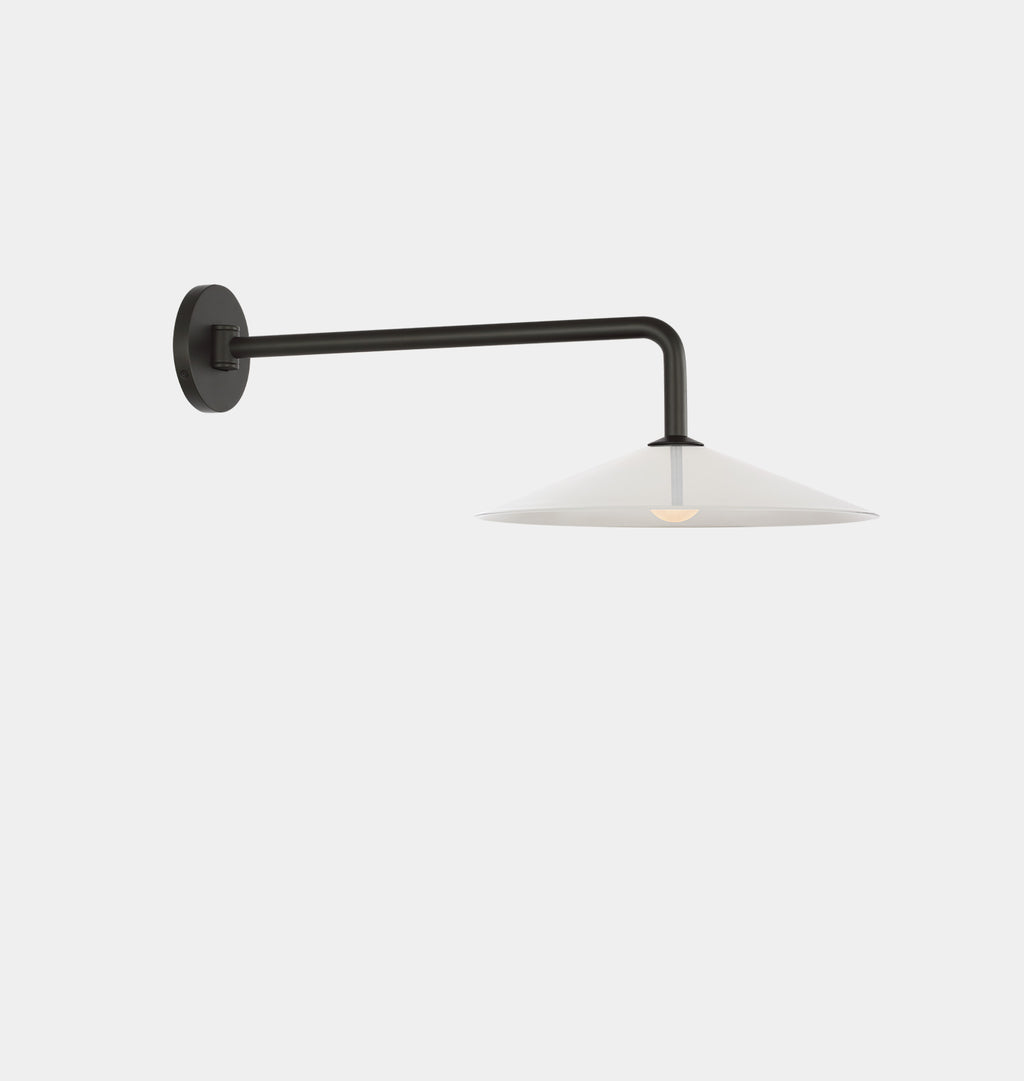 Ponce Articulating Sconce Iron White Glass