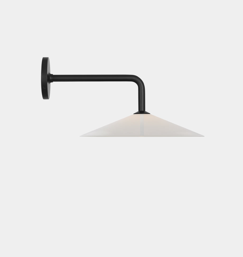 Ponce Sconce Iron White Glass