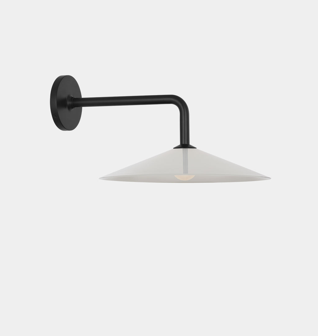 Ponce Sconce Iron White Glass