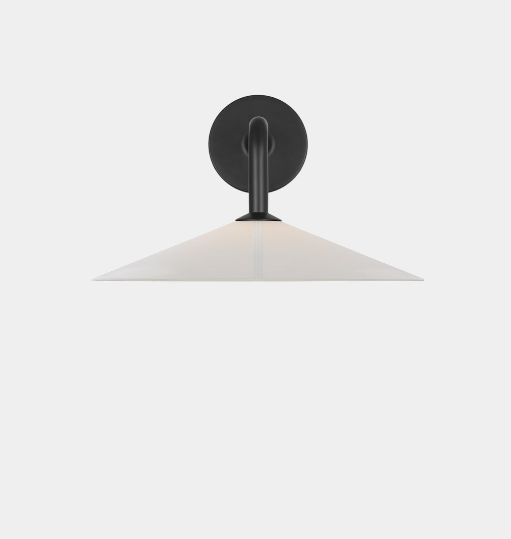 Ponce Sconce Iron White Glass