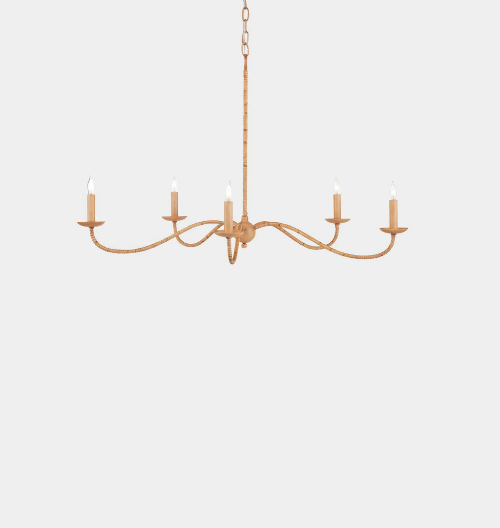 Pulpo Chandelier Rattan Small