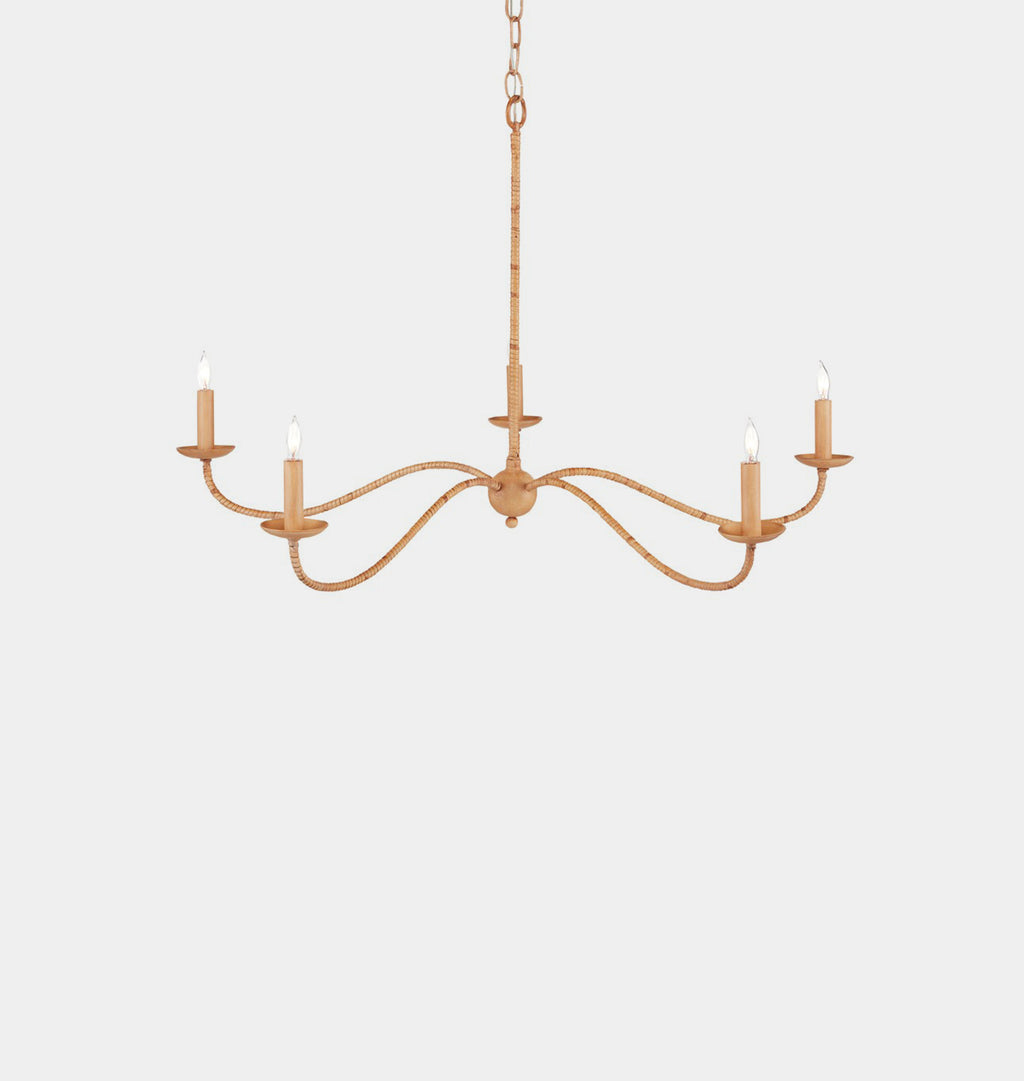 Pulpo Chandelier Rattan Small