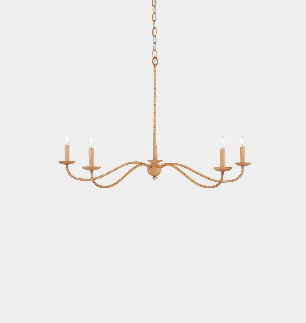 Pulpo Chandelier Rattan Small