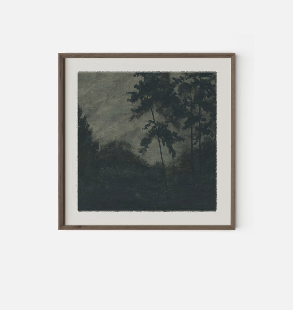 Quiet Dusk Framed Print Walnut