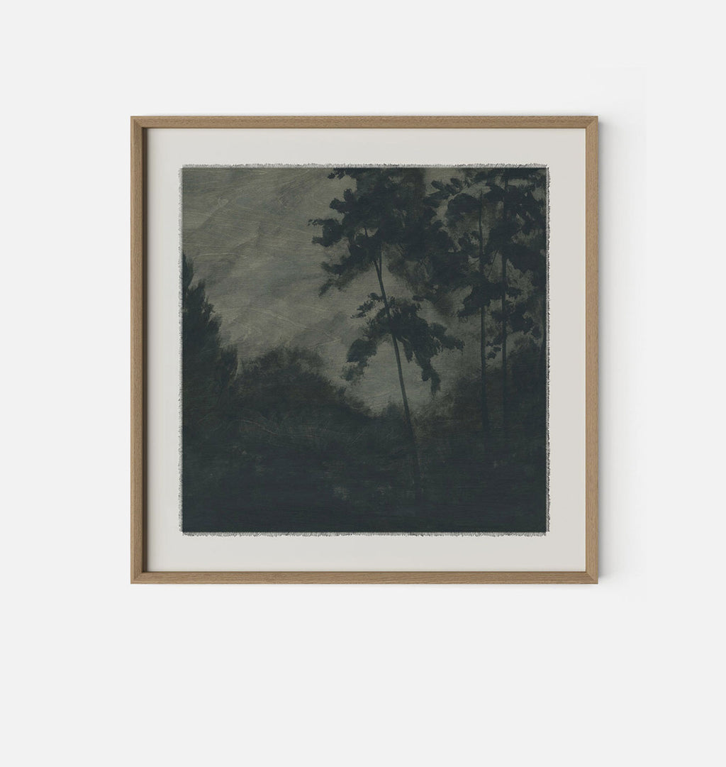 Quiet Dusk Framed Print White Oak