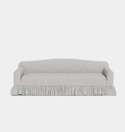 Rhodes Skirted Slipcovered Sofa Haze