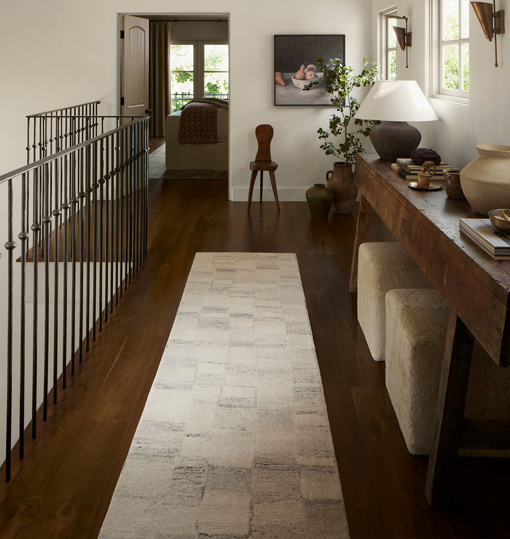 Rocky ROC-01 Ivory / Silver Area Rug