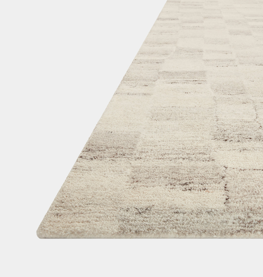 Rocky ROC-01 Ivory / Silver Area Rug