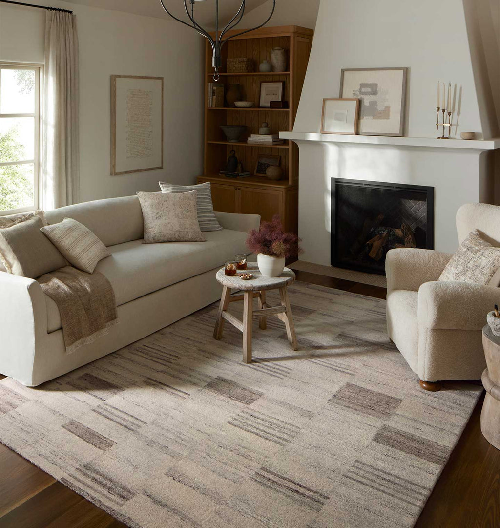 Rocky ROC-04 Ivory / Dove Area Rug