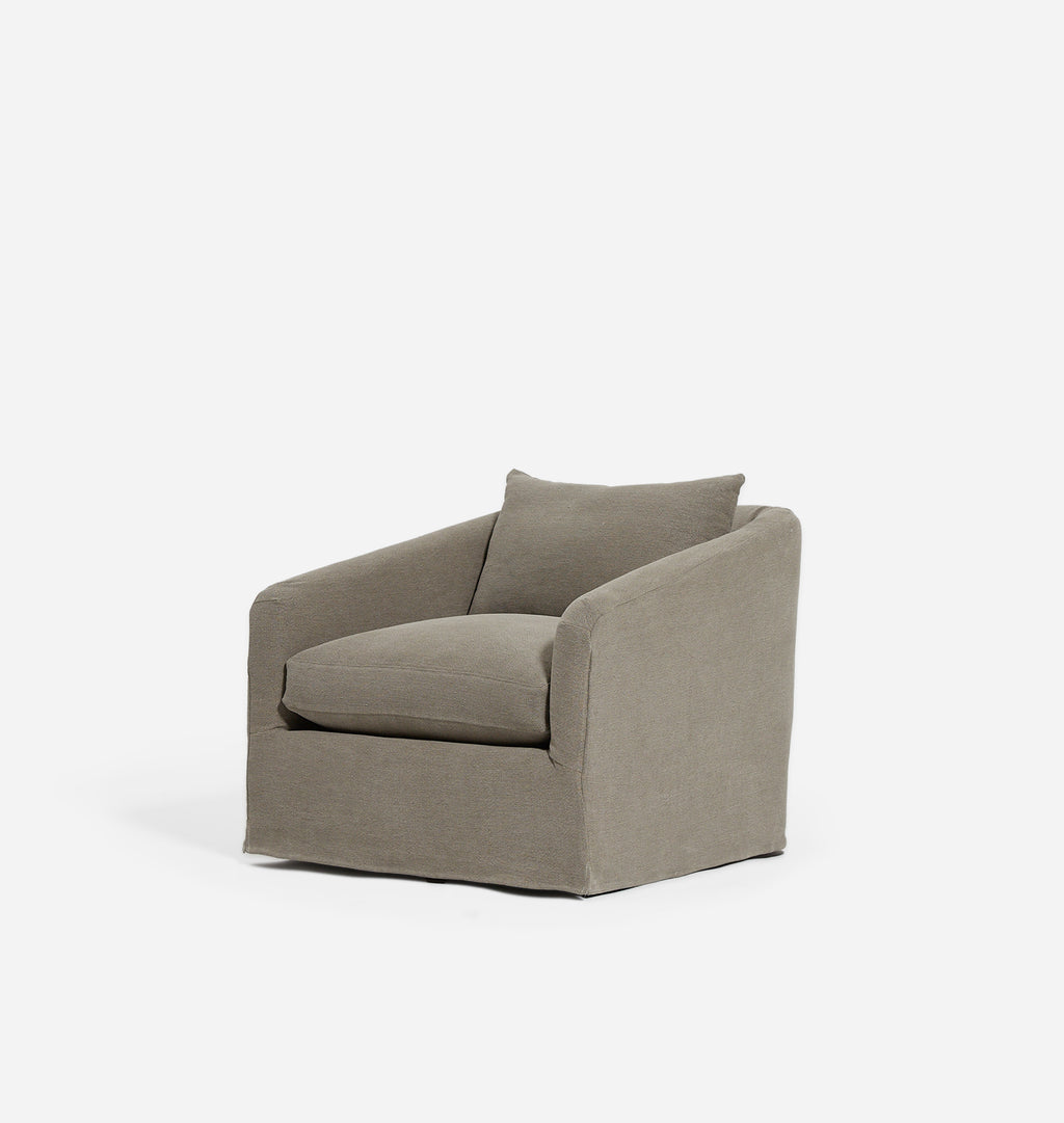 Lowie Slipcovered Swivel Chair