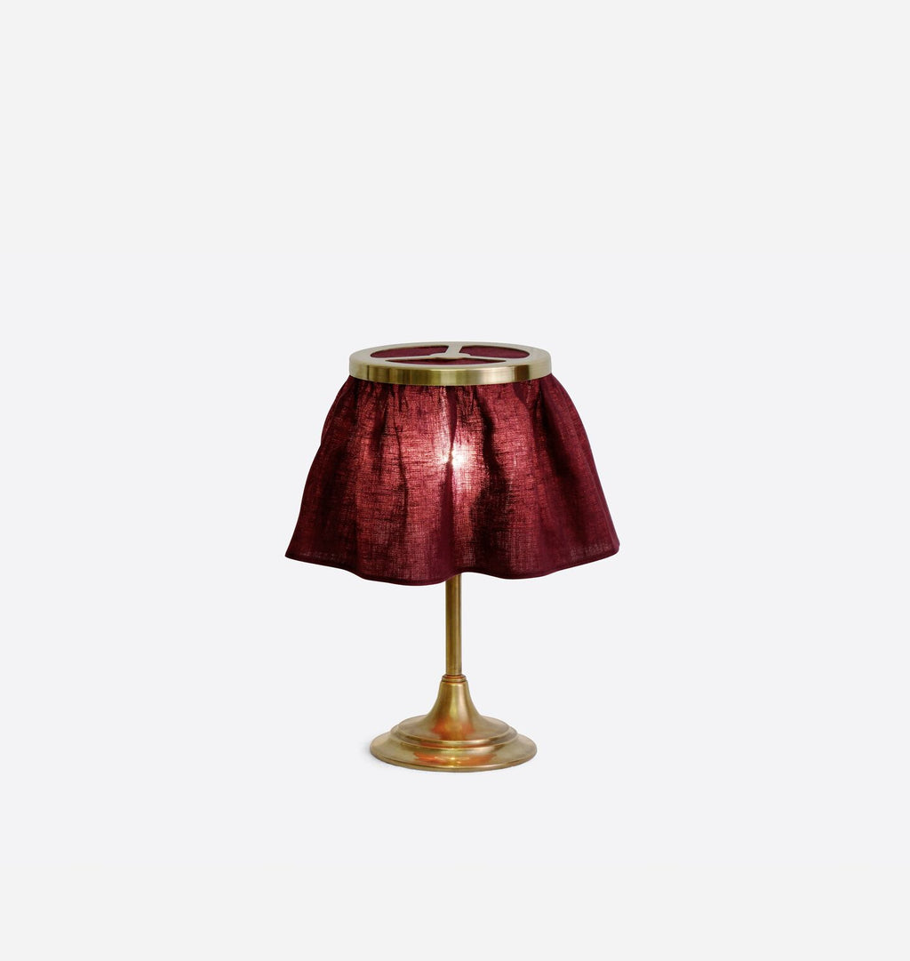 Rye Table Lamp Damson Linen
