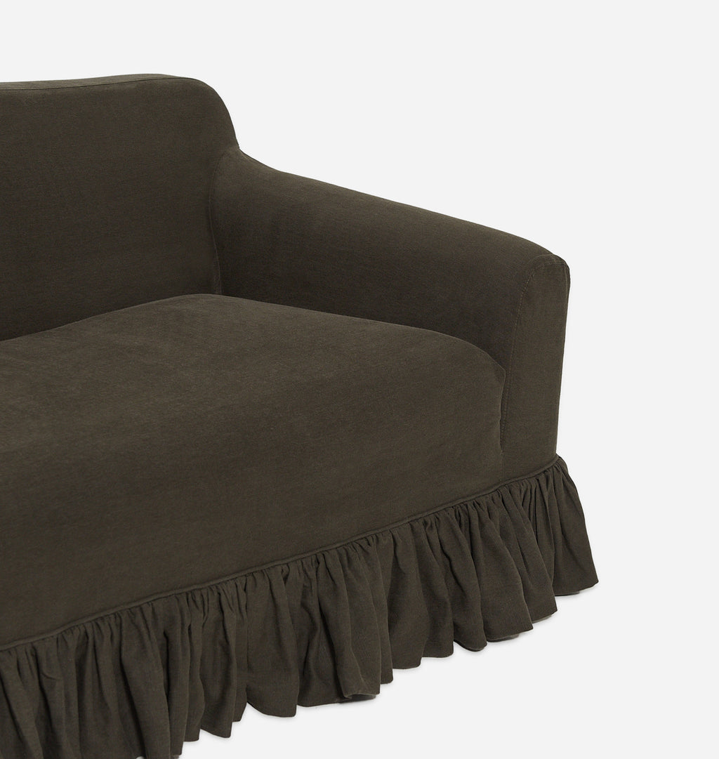 Rhodes Skirted Slipcovered Sofa