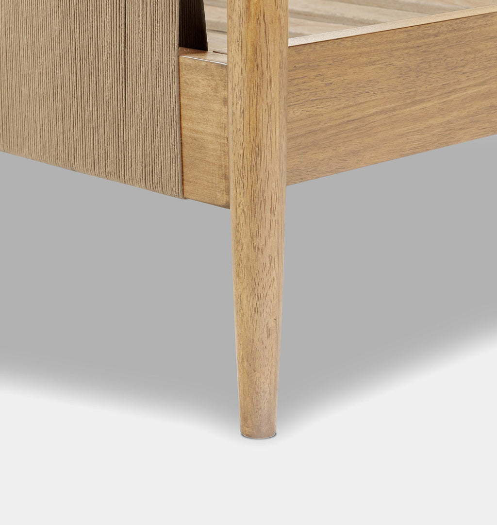 Richard Natural Rush Bed Queen Burnished