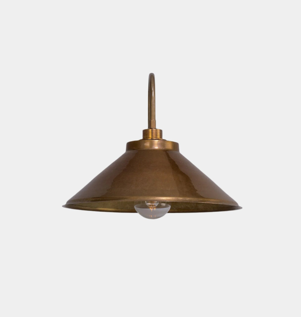 Rio Swan Neck Wall Light Antique Brass