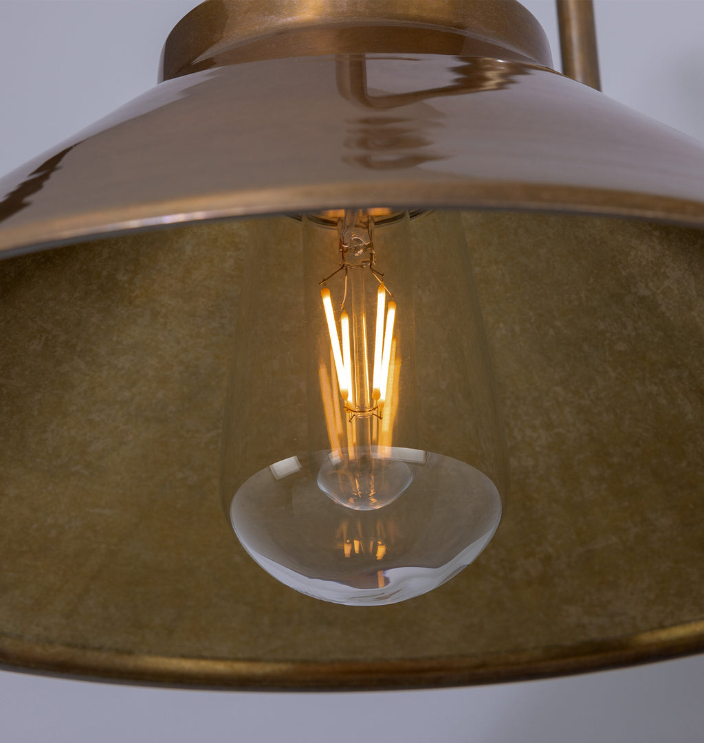 Rio Swan Neck Wall Light Antique Brass