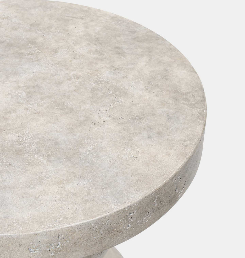 Rivero Outdoor End Table Aged Fog Concrete