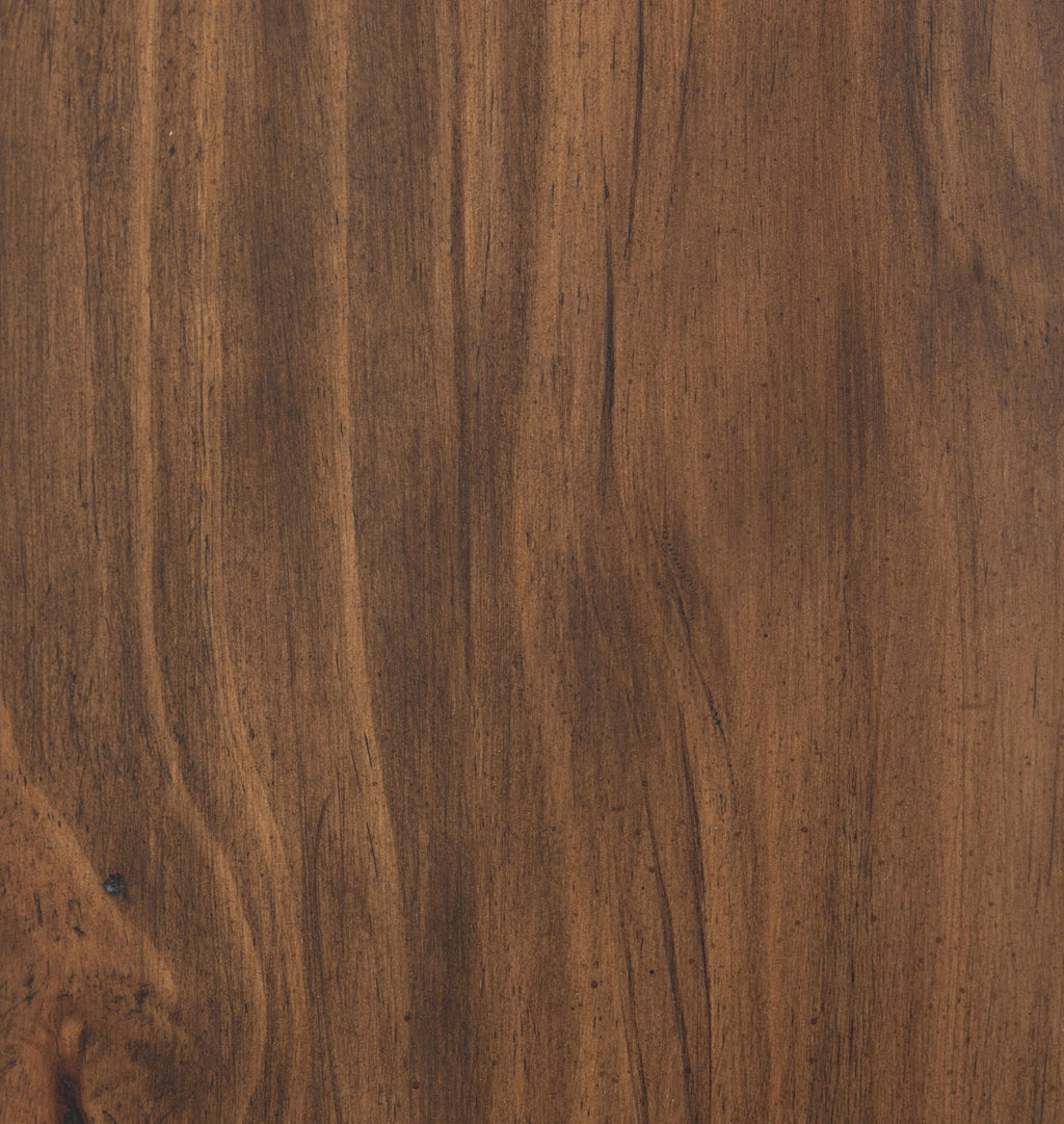A close-up of a warm medium-brown wood grain surface with visible natural texture and linear patterns.