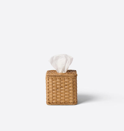 June Tissue Box Blonde Wicker 